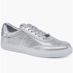 J/Slides Tinsley Metallic Silver Sneaker Size 7 Photo 1