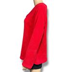 Faded Glory  Womens Plush Fleece Sweatshirt Pullover Long Sleeve Red Medium 8 10 Photo 3