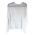 Lacausa  Vintage Henley Womens Top Cotton Long Sleeve White Size L Photo 4