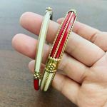 Vintage gold tone with resin Bangle Bracelets set Photo 1