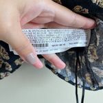 ZARA Black Printed Ruffle Crop Top Womens Size XS Lined Photo 6