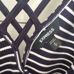 EXPRESS Women’s Medium Navy White Striped Mini Dress Photo 1