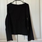 Madewell  Ribbed Long-Sleeve Boatneck Top WMNS XL Black Pullover Stretch Slim Fit Photo 8