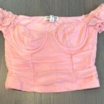 Tic Toc Pink Ruched Crop Top Photo 1