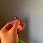 Sparkling Tennis Bracelet Pink Gemstones Gold Tone Bangle Womens Fashion Jewelry Photo 3