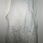 Liz Claiborne /Kim Rogers set 2 short‎ sleeve seersucker ivory tops XL Photo 3