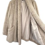 Kenneth Cole Kenneth Coal Longline Teddy Coat in Ivory Faux Fur Size XL Photo 6