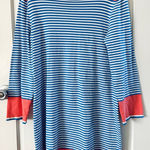 Sail To Sable STS  Preppy Striped Nautical Knit Dress Blue White Coral Size XL Photo 0