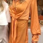 White Fox Boutique Orange Blazer Dress Photo 2