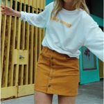 Rue 21 Womens  Camel Ribbed Corduroy Button Down Mini Skirt - Sz M Photo 0