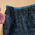 Heritage Teal Green with Black Lace Mini Skirt L Size L Photo 4