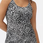 Outdoor Voices The Exercise Dress – Black/White Animal Print Size Medium Photo 0