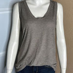 Michael Stars  Heathered Brown Flowy Tank Top Size OS Photo 0