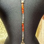 One of a kind lariat carnelian quartz tribal pendant Tuareg long Y necklace Silver Photo 2
