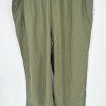 Old Navy  Women Wide Leg Linen Pants 3X Green Comfort Waistband Coastal High Rise Photo 0