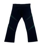 Lorna Jane  Spark 7/8 Tight Crop Leggings Black/Neon Spearmint Size Small Photo 1