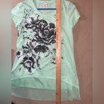 Faded Glory  Green Black Graphic Short Sleeve top Y2K 2000s Photo 6