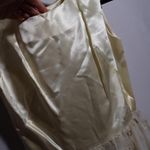 VTG Handmade Ivory Cream Dress Satin & Tulle Sunflowers Floral Talon Zipper XS Photo 10