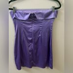 Elegant Purple Silk Strapless Dress Size L Photo 1