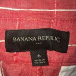 Banana Republic  red and white striped paper bag size 6 shorts Photo 1
