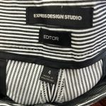 EXPRESS Design Studio Editor Pants Womens 4 Black White Pinstripe Bootcut Career Photo 3