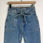 Abercrombie & Fitch NWT Ultra High Rise Mom Jean Sz 24 Belted Tie Waist Photo 4