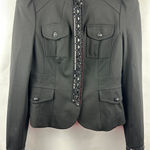 INC Women’s  Black Embellished Tailored Jacket Size Small Photo 0