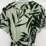 Michael Stars  Paradiso Palms‎ Wrap Tropical Green Dress Short Sleeves Size Small Photo 5