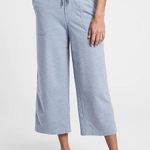 Athleta Farallon Heathered Wide Leg Crop Heather Blue Stretch Photo 0