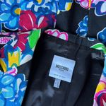 Moschino VTG Jeans Black Floral Blazer size 6 Photo 1
