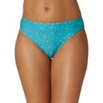 O'Neill  Women's Aqua Polka Dot Stretch Mid-Rise Sandys Bikini Bottom S New Photo 0