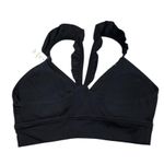 Aerie Offline Real Me Xtra Ruffle Sports Bra Black Size Large Lined Padded Photo 1