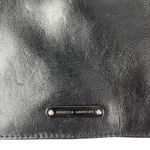 Rebecca Minkoff  Chevron Quilted Black 100% Leather Chain Crossbody Purse Bag OS Photo 5