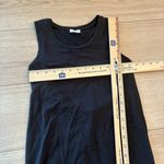 Cuyana  Drape Back Dress Black Pima Cotton Modal Tank Sleeveless Midi Size XS Photo 5