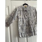 Roberta Roller Rabbit  Womens XS Blue Floral Top 3/4 Sleeve Tunic Top Photo 2