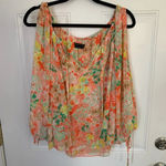 BCBGMAXAZRIA BCBG Floral Multi-Color Top Photo 1