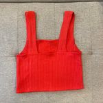 American Eagle Red Ribbed Tank Top  Photo 0