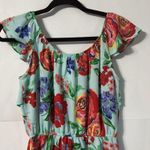 Everly Ruffle Top Floral Print Mini Dress Mint Size S NWT Photo 9