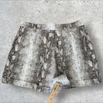Song Of Style Amora Snake Python‎ Print Vegan Leather Vinyl Shorts Sz L Revolve Gray Size L Photo 8