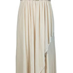 Adrianna Papell Beaded Lace and Chiffon A-Line Evening Gown Cream Size 6 Dress Photo 0