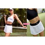 Alo Yoga Alo Match Point Tennis Skirt White Black Active Sports Exercise Run Mini Skort Photo 10