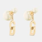 Christian Dior DIOR TRIBALES EARRINGS Gold-Finish Metal and White Resin Pearls Photo 0