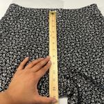 Kate Spade Pants Women 10 Black White Cotton Floral Tapered Leg Preppy High Rise Photo 9