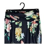 ZARA  Shorts Women Medium Black Floral Print‎ Pull On Whimsigoth Boho Cottagecore Photo 3