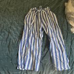J.Crew Blue and White paper bag waist pant Photo 0