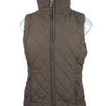 Weatherproof Reversible Green Fur Quilted Puffer High Neck Vest Jacket Coat Sz S Photo 0