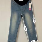 Rumor Has It Women’s Light Rinse Cuffed Over-Belly Maternity Capri Jeans Sm NWT Photo 5