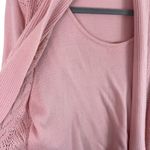 Napa Valley Pink Long Sleeve Cozy Stretchy Cardigan With Built In Tank Size L Size L Photo 2