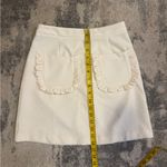 ASOS Oisos Cream Skirt with Ruffle Pockets Photo 5