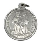 Vintage Kloster Ettal Germany Religious Medal Charm Pendant Silver Tone Mary Photo 0